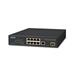 Planet FGSD-1011HP PoE switch, 8x 10/100 PoE, 1x TP + 1x SFP 1000Base-X, extend mód 10Mb, ESD, 802.3at 120W