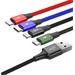 Baseus datový kabel 4v1 microUSB+USB-C+2xLightning 1,2m 3,5A černý