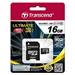 Transcend 16GB microSDHC (Class10) UHS-I 600x (Ultimate) MLC paměťová karta (s adaptérem)