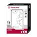 TRANSCEND 1TB StoreJet 25A3, 2.5”, USB 3.0 (3.1 Gen 1) Stylový externí odolný hard disk, bílý se vzorem