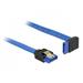  Delock Cable SATA 6 Gb/s receptacle straight > SATA receptacle upwards angled 70 cm blue with gold clips