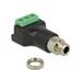 Delock Svorkovnice 3 pin > stereo jack samice 3,5 mm pro instalaci