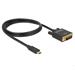 Delock Kabel USB Type-C™ samec > DVI 24+1 samec (DP Alt Mód) 4K 30 Hz 1 m černý