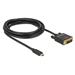 Delock Kabel USB Type-C™ samec > DVI 24+1 samec (DP Alt Mód) 4K 30 Hz 3 m černý