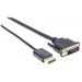 MANHATTAN kabel DisplayPort 1.2a Male to DVI-D 24+1 Male, 3 m, černý