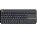 Logitech klávesnice Wireless Keyboard K400 Plus, CZ/SK, unifying přijímač, černá