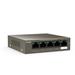 Tenda TEG1105P-4-63W PoE AT switch 4x PoE 802.3af/at, 5x 1 Gb/s, PoE celkem 63W, fanless