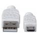 MANHATTAN Kabel propojovací USB 2.0  A Male / Micro-B Male, 1 m, bílý