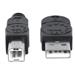 MANHATTAN Hi-Speed USB Device Cable, Type-A Male to Type-B Male, 0,5 m, Black