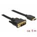 Delock Cable DVI 18+1 male > HDMI-A male 5 m black