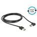 Delock Kabel EASY-USB 2.0 Typ-A samec > EASY-USB 2.0 Typ-A samec pravoúhlý levý / pravý 2 m