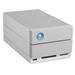 LaCie 2big Dock 8TB HDD / Externí / 2x ThunderBolt 3 / 1x USB Type-C / 1x DP / SD card / stříbrný