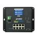 Planet WGS-5225-8T2SV nástěnný switch 8x TP,2x SFP, Web+LCD, L3, ONVIF, -40~75°C, fanless