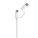 Xiaomi 2 in 1 USB Cable (Micro USB to Type C) 100cm White