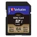 VERBATIM 64 GB PRO+ SECURE DIGITAL (SDXC) CARD CLASS 10 / UHS 1 (R:90MB/s, W:80MB/s)