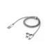 VERBATIM Lightning + Micro B USB Cable Sync & Charge 100cm (Silver), 2 in 1 cable