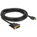 Delock Kabel DVI 18+1 samec > HDMI-A samec 3 m černý