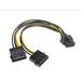 AKASA Adaptér 4 pin Molex na 6+2pin PCIe, 15 cm