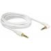 Delock Kabel Stereo Jack 3,5 mm 4 pin samec > samec pravoúhlý 5 m bílá