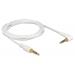 Delock Kabel Stereo Jack 3,5 mm 4 pin samec > samec pravoúhlý 2 m bílá