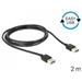 Delock Kabel EASY-USB 2.0 Typ-A samec > EASY-USB 2.0 Typ-A samec 2 m černý