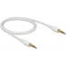 Delock Kabel Stereo Jack 3,5 mm 4 pin samec > samec 1 m bílá