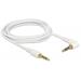 Delock Kabel Stereo Jack 3,5 mm 4 pin samec > samec pravoúhlý 3 m bílá