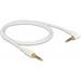 Delock Kabel Stereo Jack 3,5 mm 4 pin samec > samec pravoúhlý 1 m bílá