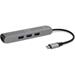 iWant USB-C HUB s 3x USB 3.1/HDMI/Ethernet/USB-C stříbrný