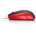 LEDGY Mouse - USB, Silent, black-red