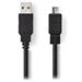 NEDIS kabel USB 2.0/ zástrčka A - zástrčka micro B/ černý/ bulk/ 2m