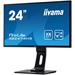 24" iiyama XB2474HS-B2: VA, FullHD@75Hz, 250cd/m2, 4ms, VGA, HDMI, DP, height, pivot, černý