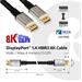 Club3D Kabel DisplayPort 1.4, HBR3, 8K60Hz (M/M), stříbrné koncovky, 4m