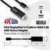 Club3D Kabel aktivní mini DisplayPort 1.4 na HDMI 2.0b (M/M), 2m