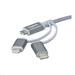 Legrand USB kábel 3v1 - 1xLightning, 1x Micro USB, 1x USB typ C