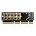 AXAGON PCEM2-1U, PCIe x16/x8/x4 - M.2 NVMe M-key slot adaptér, 1U