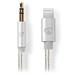 Nedis CCTB39940AL10 - Apple Lightning Sluchátkový Kabel s Adaptérem | Apple Lightning 8kolíková zástrčka – 3,5 mm Zástrčka | 1 m 