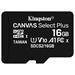 KINGSTON 16GB microSDHC CANVAS Plus Memory Card 100MB read - UHS-I class 10 Gen 3