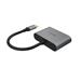 AKASA redukce USB Type-C 2v1 / AK-CBCA23-18BK / 1x HDMI / 1x D-Sub / 18cm