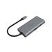 AKASA dokovací stanice 9v1 USB 3.1 Type-C /  1x USB 3.1 Type-C / 3x USB Type-A / 1x HDMI / 1x SD / 1x GLAN / 1x D-Sub