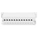 DIGITUS CAT 5e, patch panel třídy D, stíněný, 12 portů RJ45 8P8C, LSA, 1U, 254 mm (10 "), montáž do stojanu, šedá