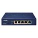 PLANET PoE switch 1Gbps, 5xTP, 4xPoE 802.3bt/at/af 90W/120W, fanless