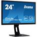 24" iiyama B2483HSU-B5: TN, FullHD, 250cd/m2, 1ms, VGA, DP, HDMI, USB, height, pivot, černý