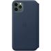 iPhone 11 Pro Max Leather Folio - Deep Sea Blue