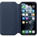 iPhone 11 Pro Max Leather Folio - Deep Sea Blue