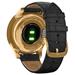 Garmin monitorovací náramek a hodinky vivomove3 Luxe, 24K Gold/BlackLeather Band