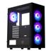 FSP/Fortron ATX Midi Tower CMT340 PLUS Black, průhledná bočnice, 4 x A. RGB LED 120 mm ventilátor