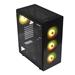 FSP/Fortron ATX Midi Tower CMT340 PLUS Black, průhledná bočnice, 4 x A. RGB LED 120 mm ventilátor