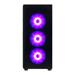 FSP/Fortron ATX Midi Tower CMT340 PLUS Black, průhledná bočnice, 4 x A. RGB LED 120 mm ventilátor