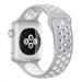 eses Silikonový řemínek 38mm/40mm S/M/L stříbrný/bílý pro Apple Watch